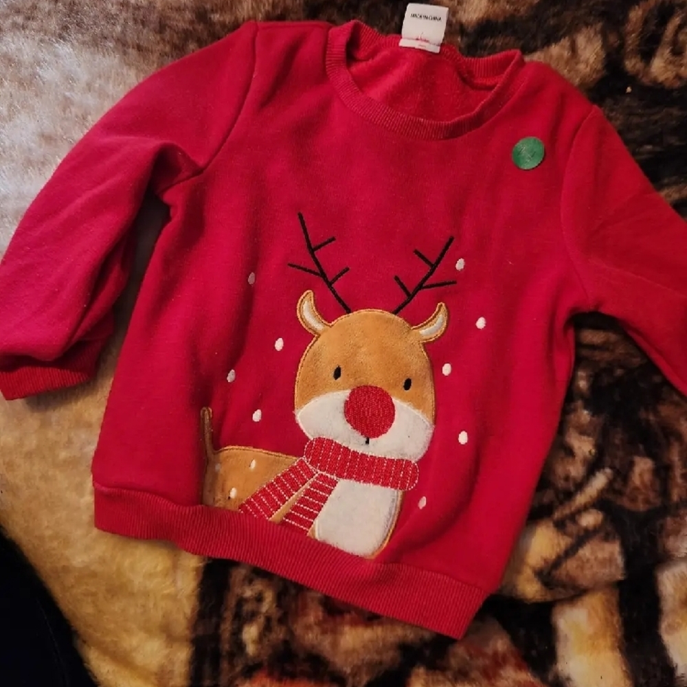 Red Reindeer Sweatshirt christmas